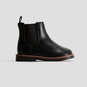H&M Chelsea Boot Black with Brown Trim Baby/Toddler 5.5